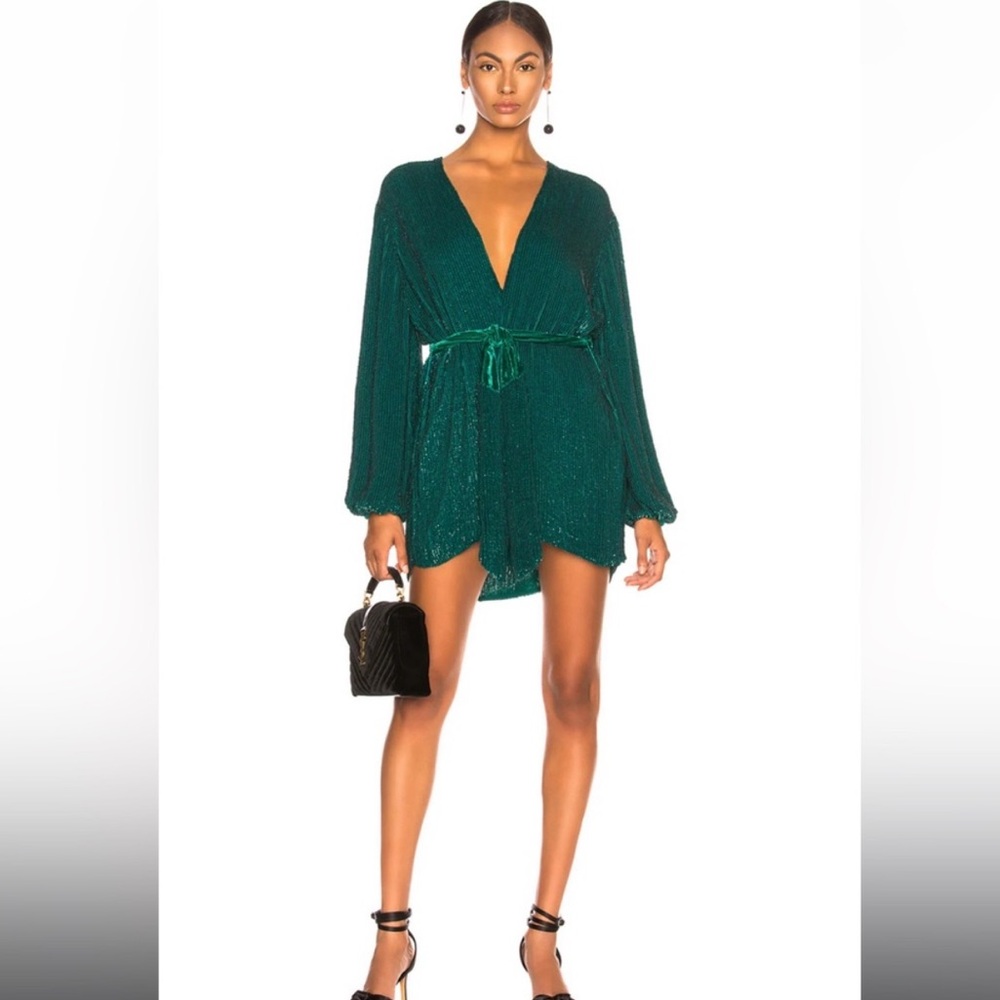 Retrofete Gabrielle Sequin Robe Wrap Dress